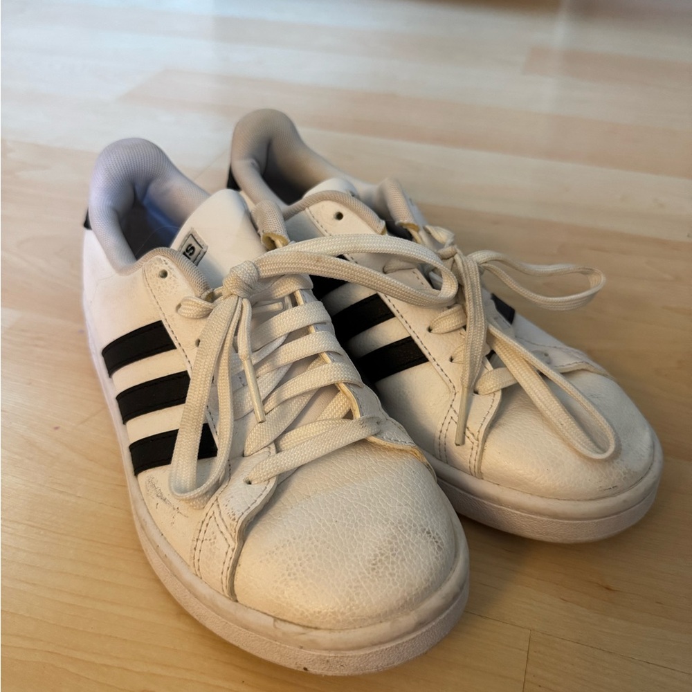 Adidas Classic White and Black Sneakers